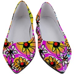 Mazipoodles Love Flowers - Rainbow Women s Block Heels  by Mazipoodles