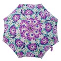 Mazipoodles Love Flowers - Blue Purple White Hook Handle Umbrellas (Large) View1