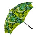 Mazipoodles Love Flowers - Green Lemon Duck Egg Blue Golf Umbrellas View2