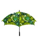 Mazipoodles Love Flowers - Green Lemon Duck Egg Blue Golf Umbrellas View3