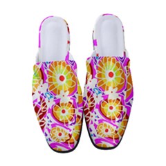 Mazipoodles Love Flowers - Rainbow White Women s Classic Backless Heels by Mazipoodles