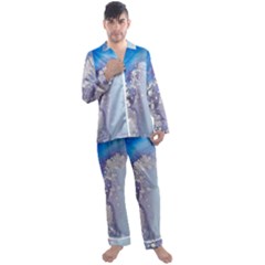 Huawei Men s Long Sleeve Satin Pajamas Set by nateshop