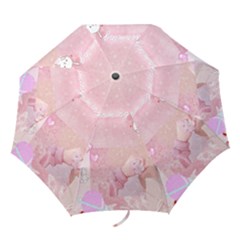 Pink Aesthetic, Clouds, Cute, Glitter, Hello Kitty, Pastel, Soft Folding Umbrellas by nateshop