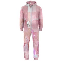 Pink Aesthetic, Clouds, Cute, Glitter, Hello Kitty, Pastel, Soft Hooded Jumpsuit (men) by nateshop