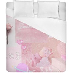 Pink Aesthetic, Clouds, Cute, Glitter, Hello Kitty, Pastel, Soft Duvet Cover (california King Size) by nateshop