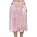 Pink Aesthetic, Clouds, Cute, Glitter, Hello Kitty, Pastel, Soft Velvet Flared Midi Skirt View1