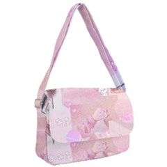 Pink Aesthetic, Clouds, Cute, Glitter, Hello Kitty, Pastel, Soft Courier Bag by nateshop