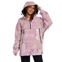 Pink Aesthetic, Clouds, Cute, Glitter, Hello Kitty, Pastel, Soft Women s Ski and Snowboard Jacket View1