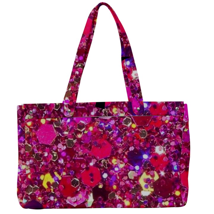 Pink Glitter, Cute, Girly, Glitter, Pink, Purple, Sparkle Canvas Work Bag