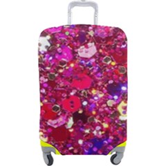 Pink Glitter, Cute, Girly, Glitter, Pink, Purple, Sparkle Luggage Cover (large) by nateshop