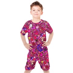 Pink Glitter, Cute, Girly, Glitter, Pink, Purple, Sparkle Kids  T-shirt And Shorts Set