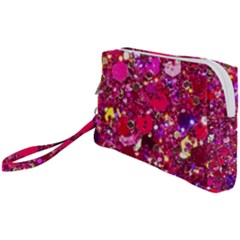 Pink Glitter, Cute, Girly, Glitter, Pink, Purple, Sparkle Wristlet Pouch Bag (small) by nateshop