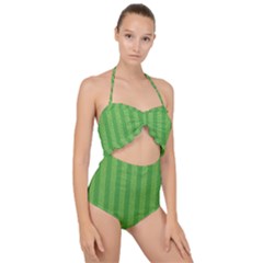 Punch Hole Scallop Top Cut Out Swimsuit by nateshop