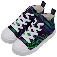 Tree Leaves Kids  Mid-top Canvas Sneakers by nateshop