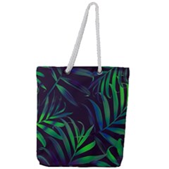 Tree Leaves Full Print Rope Handle Tote (large) by nateshop