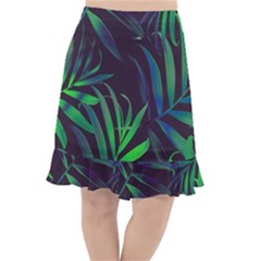 Tree Leaves Fishtail Chiffon Skirt by nateshop