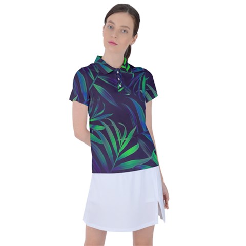 Tree Leaves Women s Polo T-shirt by nateshop