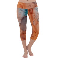 Water Screen Capri Yoga Leggings by nateshop