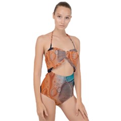 Water Screen Scallop Top Cut Out Swimsuit by nateshop