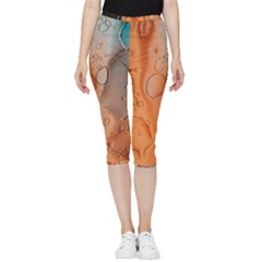 Water Screen Inside Out Lightweight Velour Capri Leggings 