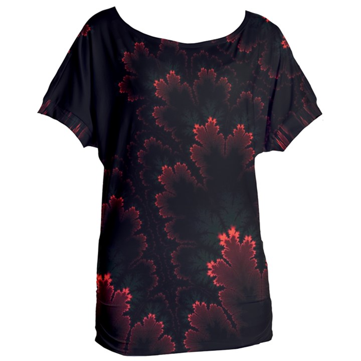 Amoled Red N Black Women s Oversized T-Shirt