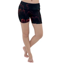 Amoled Red N Black Lightweight Velour Yoga Shorts by nateshop