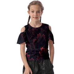 Amoled Red N Black Kids  Butterfly Cutout T-shirt by nateshop