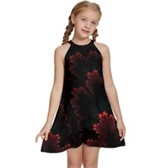 Amoled Red N Black Kids  Halter Collar Waist Tie Chiffon Dress by nateshop