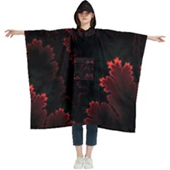 Amoled Red N Black Women s Hooded Rain Ponchos by nateshop