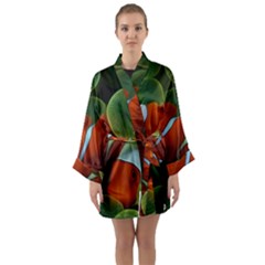 Fish Long Sleeve Satin Kimono by nateshop