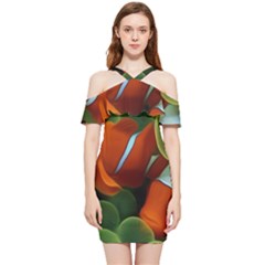 Fish Shoulder Frill Bodycon Summer Dress by nateshop