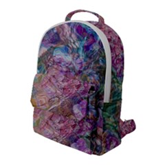 Abstract Waves Flap Pocket Backpack (large) by kaleidomarblingart