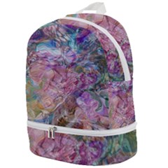 Abstract Waves Zip Bottom Backpack by kaleidomarblingart