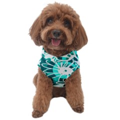 Mazipoodles Love Flowers - Dark Teal Turquoise White Dog Sweater by Mazipoodles