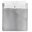 Aluminum Textures, Horizontal Metal Texture, Gray Metal Plate Duvet Cover Double Side (Queen Size) View2