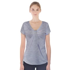 Aluminum Textures, Horizontal Metal Texture, Gray Metal Plate Short Sleeve Front Detail Top by nateshop