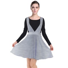 Aluminum Textures, Horizontal Metal Texture, Gray Metal Plate Plunge Pinafore Dress by nateshop