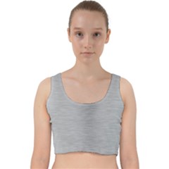 Aluminum Textures, Horizontal Metal Texture, Gray Metal Plate Velvet Racer Back Crop Top by nateshop