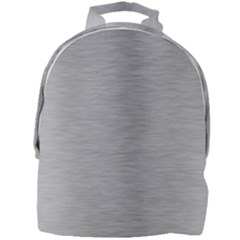 Aluminum Textures, Horizontal Metal Texture, Gray Metal Plate Mini Full Print Backpack by nateshop