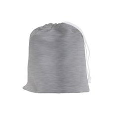 Aluminum Textures, Horizontal Metal Texture, Gray Metal Plate Drawstring Pouch (large) by nateshop