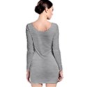 Aluminum Textures, Horizontal Metal Texture, Gray Metal Plate Long Sleeve Velvet Bodycon Dress View2