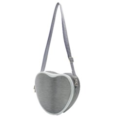 Aluminum Textures, Horizontal Metal Texture, Gray Metal Plate Heart Shoulder Bag by nateshop