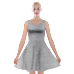 Aluminum Textures, Horizontal Metal Texture, Gray Metal Plate Velvet Skater Dress by nateshop