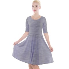 Aluminum Textures, Horizontal Metal Texture, Gray Metal Plate Quarter Sleeve A-line Dress by nateshop