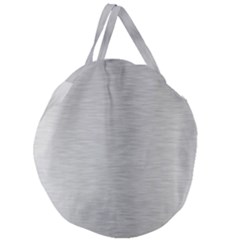 Aluminum Textures, Horizontal Metal Texture, Gray Metal Plate Giant Round Zipper Tote by nateshop