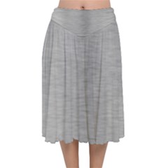 Aluminum Textures, Horizontal Metal Texture, Gray Metal Plate Velvet Flared Midi Skirt by nateshop