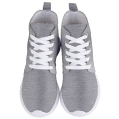 Aluminum Textures, Horizontal Metal Texture, Gray Metal Plate Women s Lightweight High Top Sneakers by nateshop