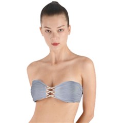 Aluminum Textures, Horizontal Metal Texture, Gray Metal Plate Twist Bandeau Bikini Top by nateshop