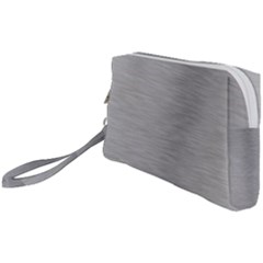 Aluminum Textures, Horizontal Metal Texture, Gray Metal Plate Wristlet Pouch Bag (small) by nateshop