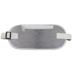 Aluminum Textures, Horizontal Metal Texture, Gray Metal Plate Rounded Waist Pouch by nateshop